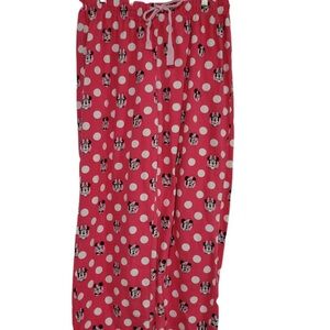 Disney womens pants lounge sleepwear Minnie Mouse Pink Multicolored XS
